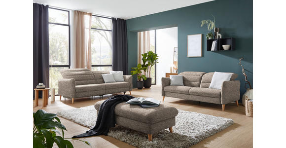 2-SITZER-SOFA in Webstoff Beige - Eiche Bianco/Beige, Design, Holz/Textil (192-220/85-106/98-112cm) - Dieter Knoll