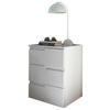 NACHTSCHRANK 46,2/60,9/40 cm  - Weiß Hochglanz/Schwarz, MODERN, Holzwerkstoff/Kunststoff (46,2/60,9/40cm)