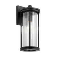 VONKAJŠIE NÁSTENNÉ SVIETIDLO, 17.9/40.6/20.3 cm - čierna, Konventionell, kov/sklo (17.9/40.6/20.3cm) - Elstead Lighting