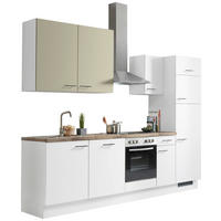 KÜCHENLEERBLOCK 280 cm   Eichefarben, Hellgrau, Hellgrün  - Eichefarben/Hellgrau, Basics, Holzwerkstoff/Metall (280cm) - Impuls