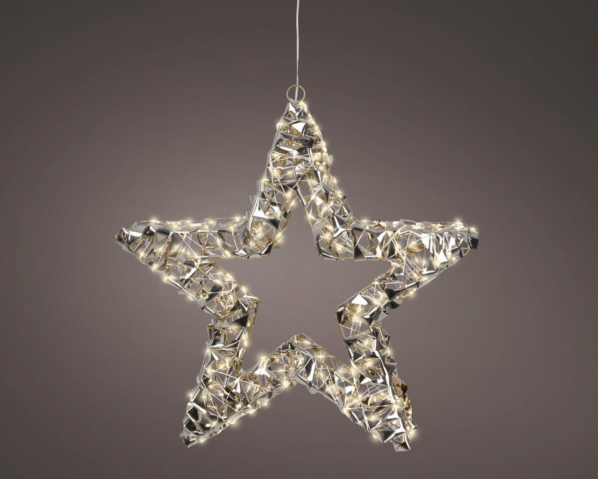 DEKOSTERN  - Goldfarben, Basics, Kunststoff/Metall (38/8cm) - X-Mas