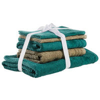 FROTTIERSET Dunkelgrün, Olivgrün 5-teilig  - Dunkelgrün/Olivgrün, Basics, Textil - Tom Tailor