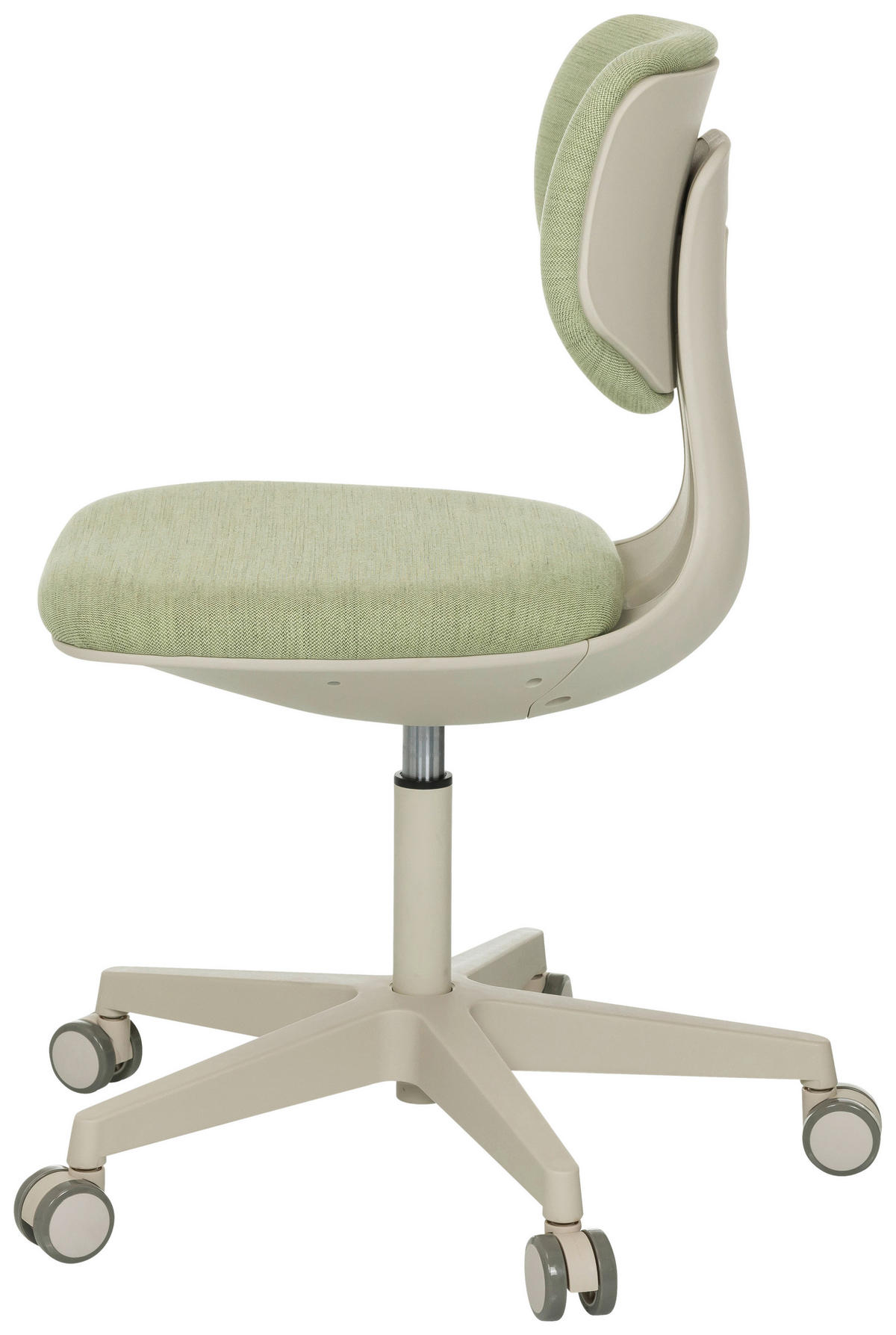 OTOČNÁ ŽIDLE PRO MLÁDEŽ, zelená - krémová/zelená, Moderní, textil/plast (51/72 - 87/51cm) - MID.YOU