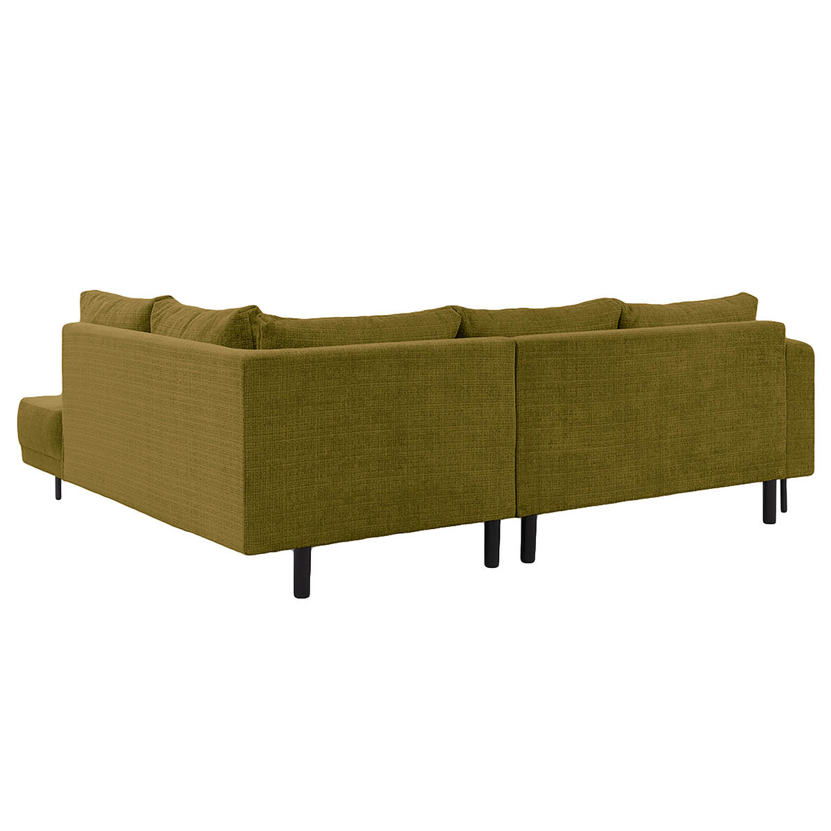 ECKSOFA Mauris Grün Chenille Rückenkissen  - Schwarz/Grün, Design, Kunststoff/Textil (233/200cm) - Livetastic