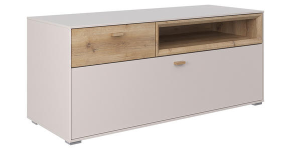 LOWBOARD in 120/53/49 cm - Sandfarben/Eichefarben, Holz/Holzwerkstoff (120/53/49cm) - Hom`in