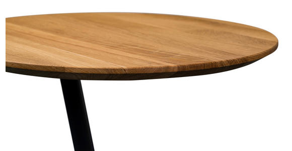 BEISTELLTISCH 50/50/49 cm Wildeiche massiv Anthrazit, Wildeiche  - Wildeiche/Anthrazit, Design, Holz/Metall (50/50/49cm) - Xora