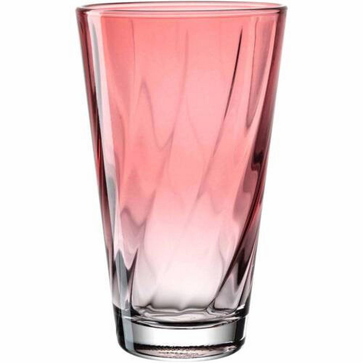 GLÄSERSET Twist 4-teilig  - Rot, Design, Glas (8,00/13,00/8,00cm) - Leonardo