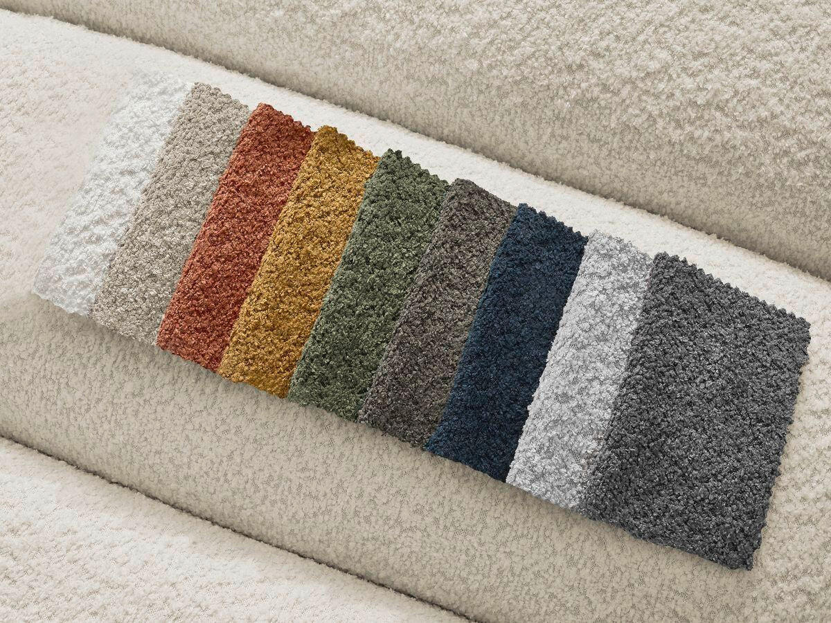 SOFAELEMENT ANNECY Bouclé Beige  - Beige/Schwarz, MODERN, Kunststoff/Textil (91/72/91cm)