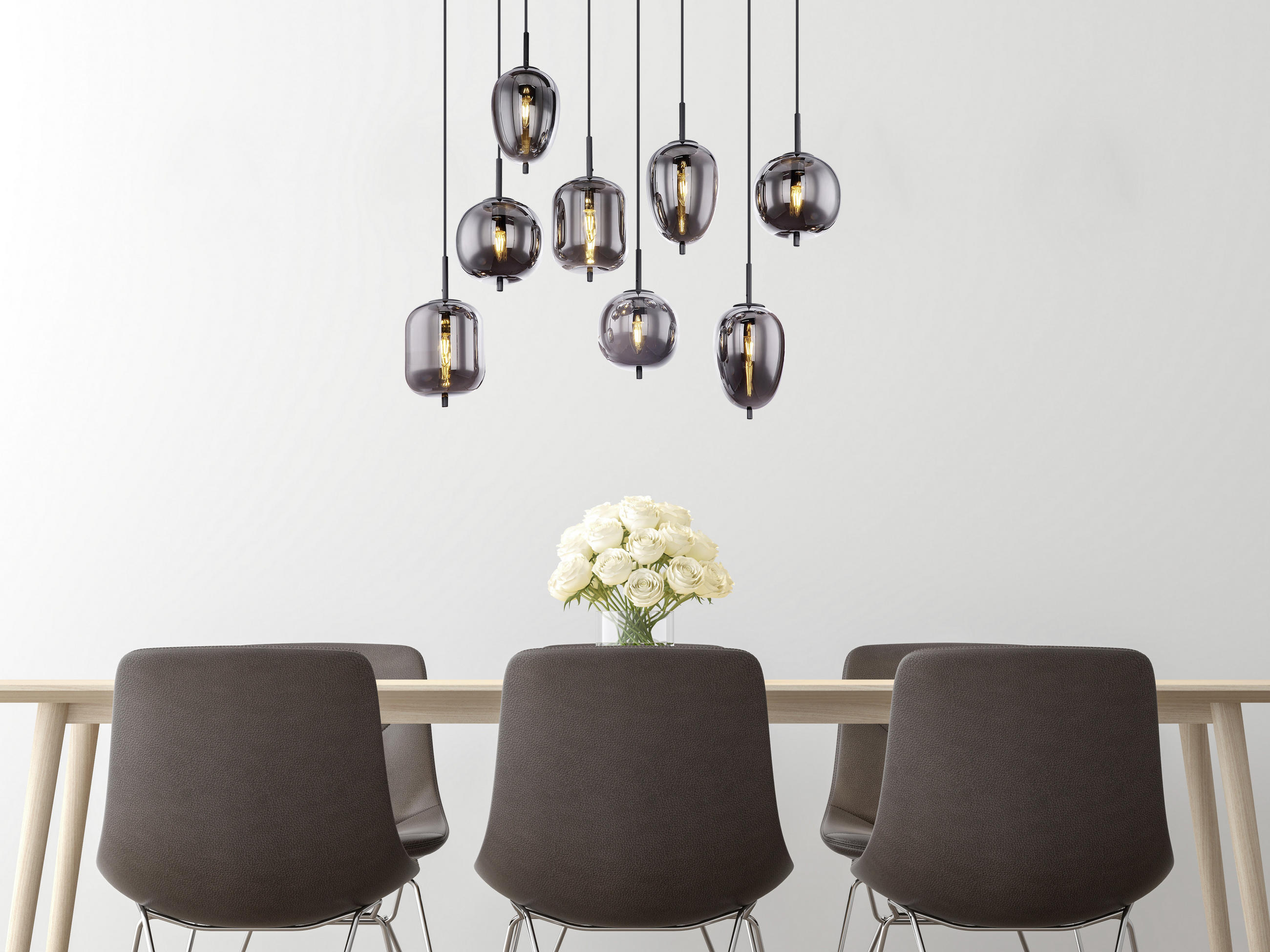 HÄNGELEUCHTE 94/34/120 cm - Schwarz, Basics, Glas/Metall (94/34/120cm) - Globo