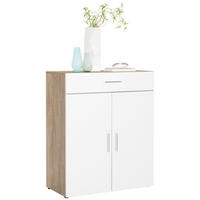 KOMMODE  in 80/98/40 cm  - Chromfarben/Eichefarben, Design, Holzwerkstoff/Kunststoff (80/98/40cm) - Xora