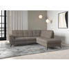 ECKSOFA in Flachgewebe Schlammfarben  - Schlammfarben/Schwarz, Modern, Textil/Metall (244/212cm) - Sit & More