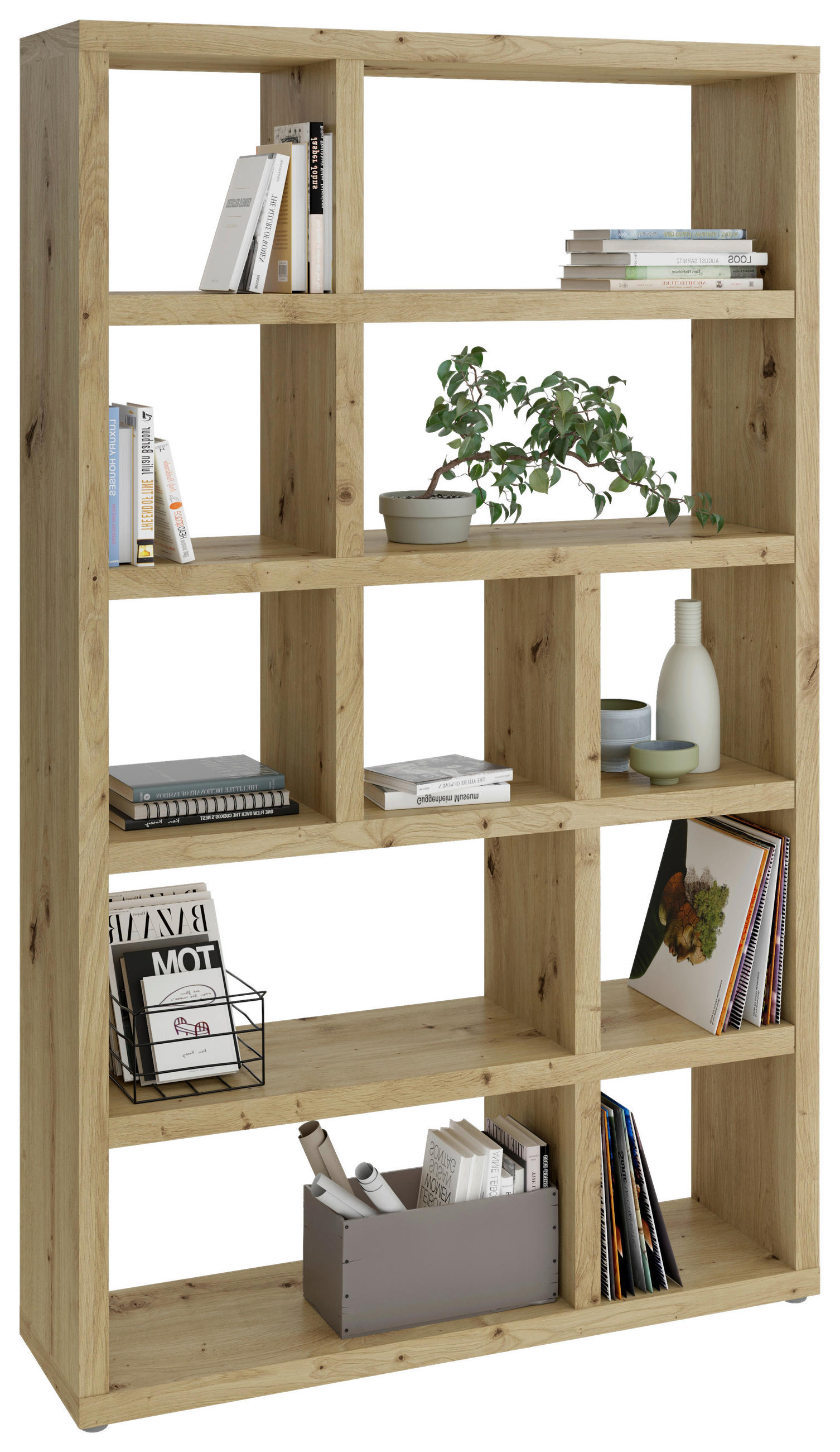 Regal 123/203/35 cm Eichefarben