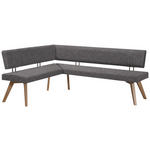 ECKBANK 160/170 cm  in Grau, Wildeiche  - Wildeiche/Eichefarben, Design, Holz/Textil (160/170cm) - Venda