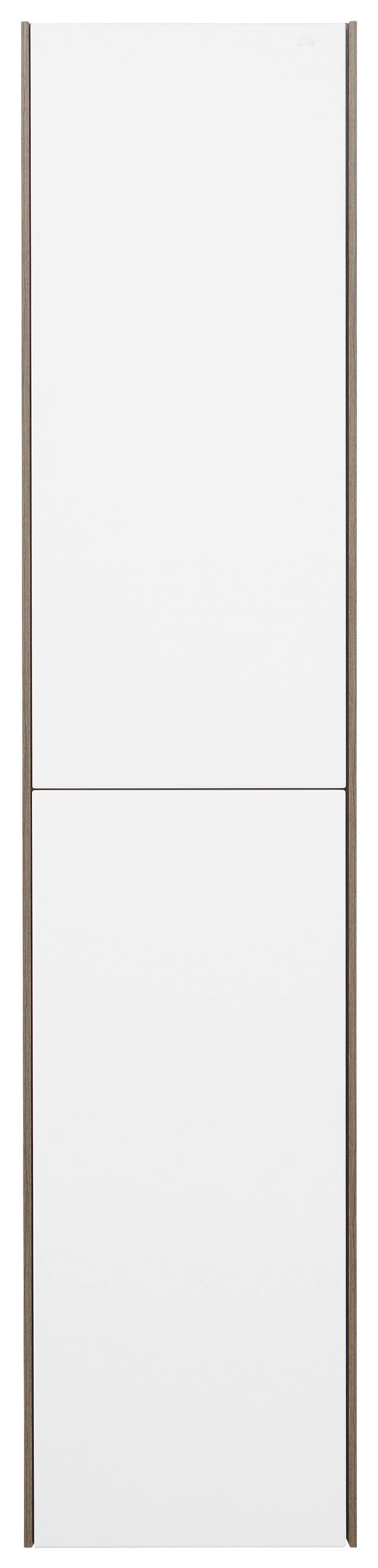 HOCHSCHRANK 35/160/35 cm  - Dunkelbraun/Weiß, KONVENTIONELL, Glas/Holzwerkstoff (35/160/35cm) - Belluti