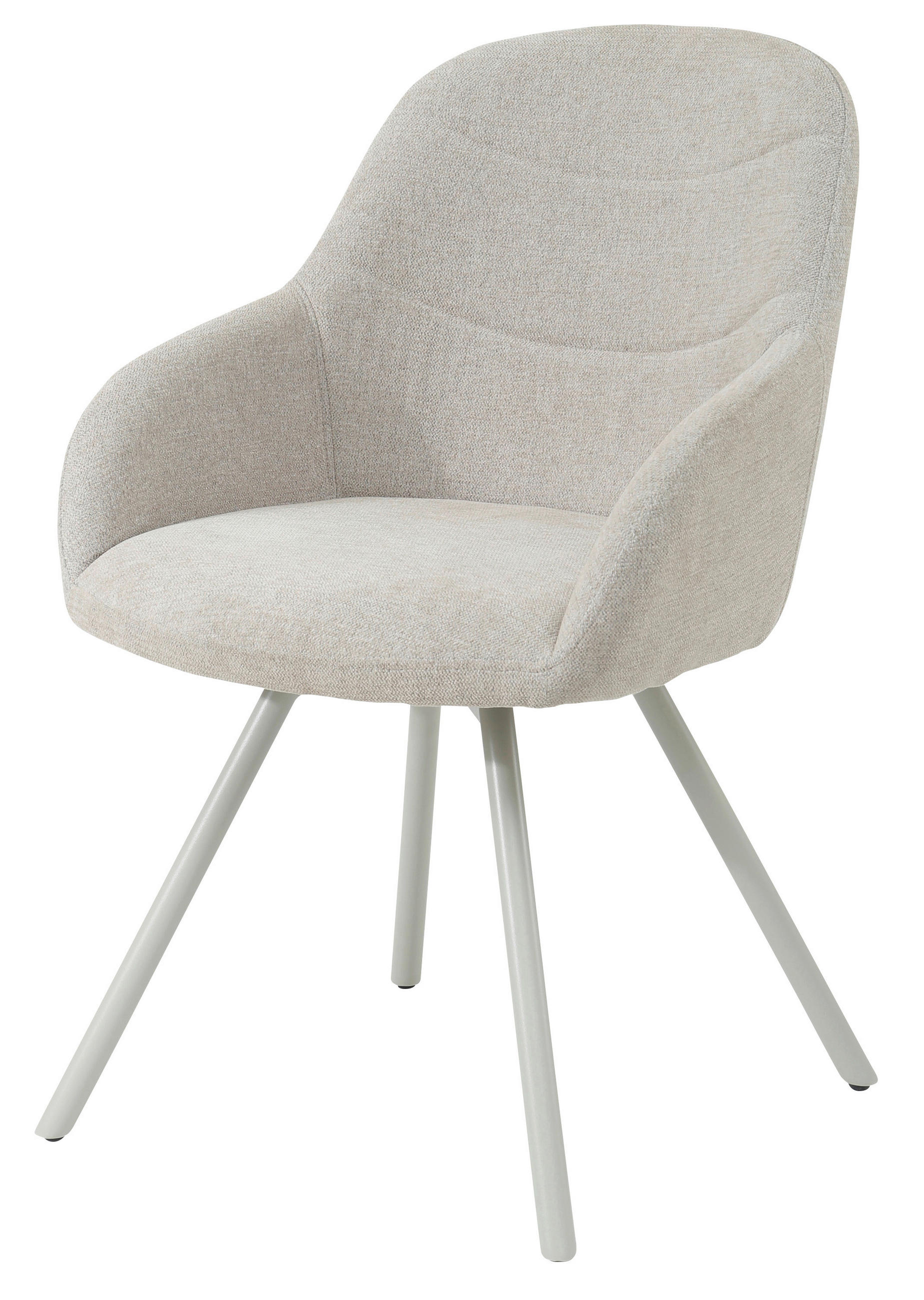 STOL, les, kovina, tekstil bež  - rumena/bež, Design, kovina/tekstil (57/84,5/61cm) - Carryhome