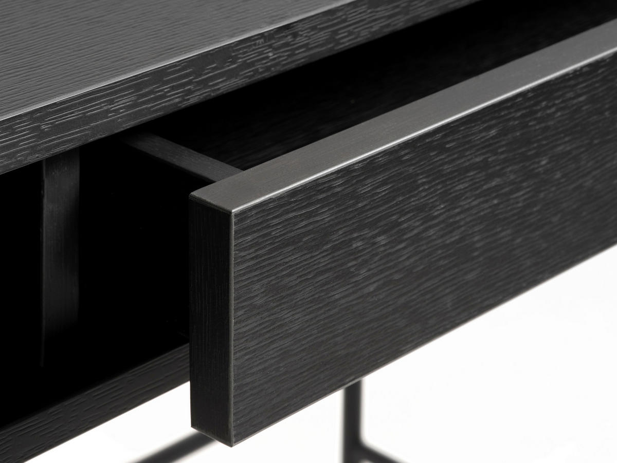 SCHREIBTISCH 120/60/76 cm  in Schwarz  - Schwarz, MODERN, Holz/Metall (120/60/76cm) - Livetastic