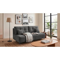 SCHLAFSOFA ELISA Webstoff Anthrazit  inkl. Bettkasten  - Anthrazit/Schwarz, MODERN, Kunststoff/Textil (215/96/106cm) - MID.YOU
