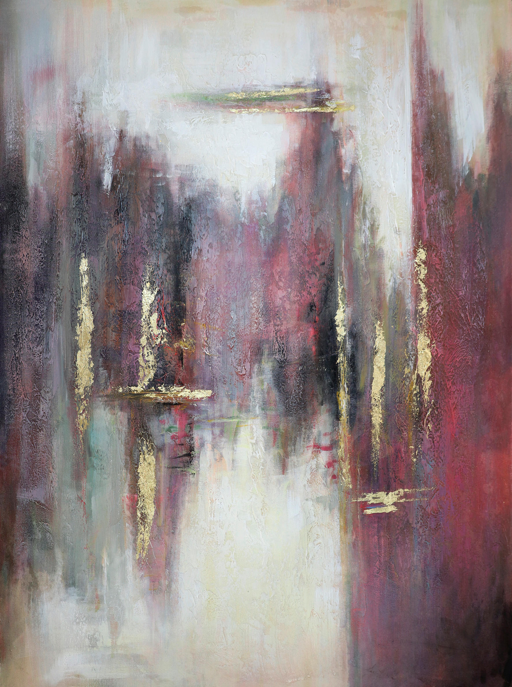 Monee OLEJOMAĽBA, abstraktné, 90/120 cm