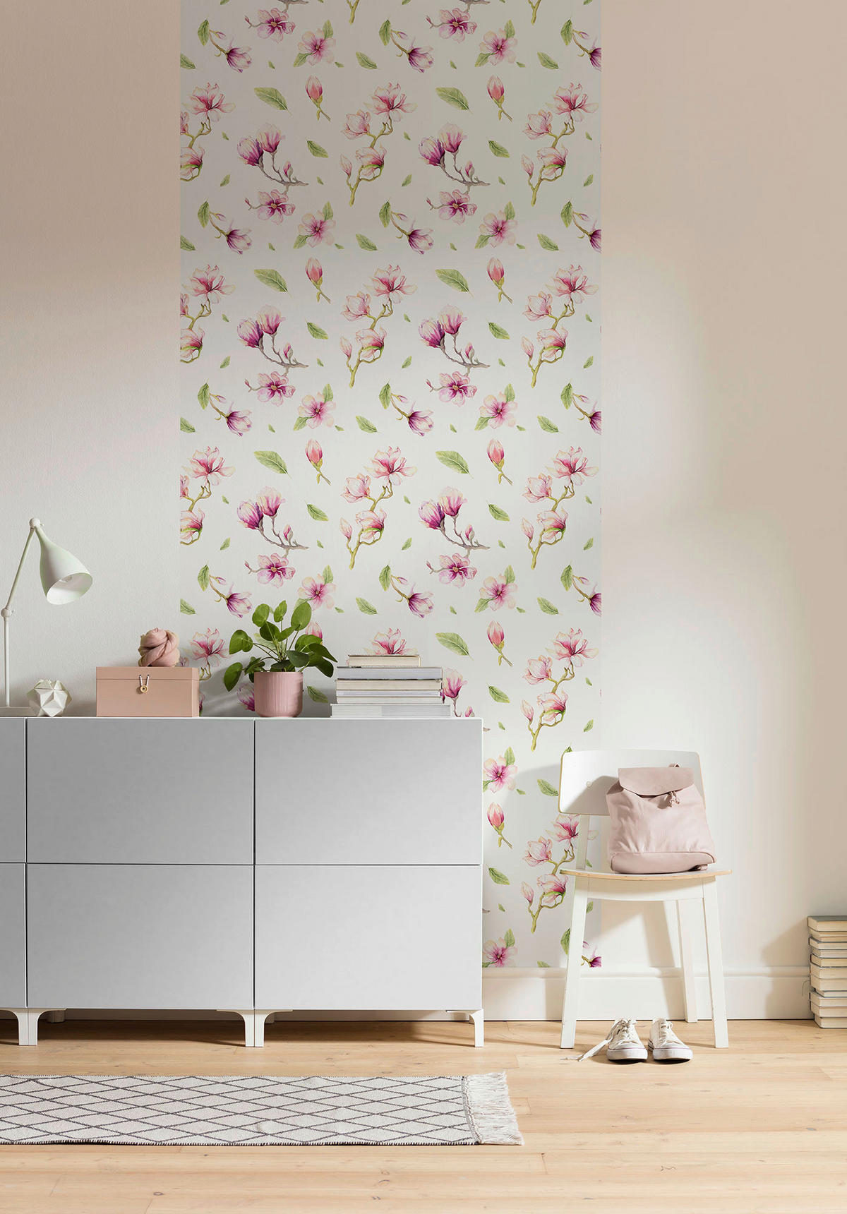 VLIESTAPETE  - Rosa/Weiß, Basics (100/250cm) - Xora