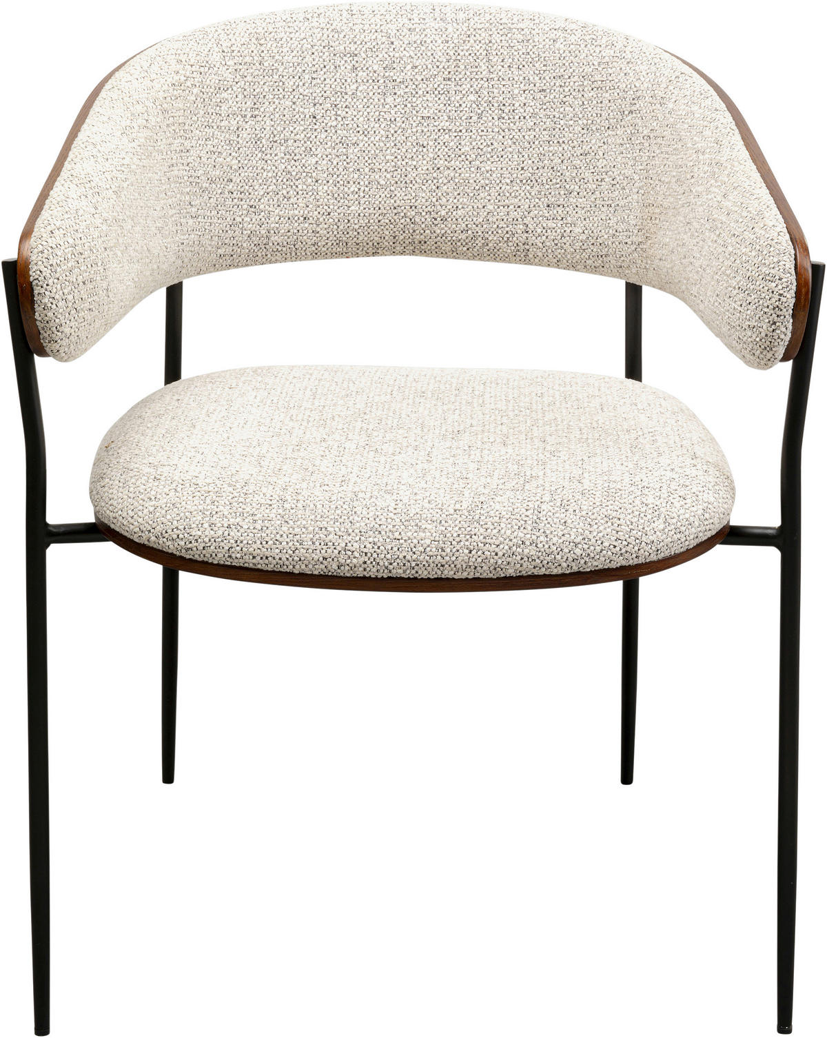 ARMLEHNSTUHL  inklusive Armlehnen Webstoff  Braun, Schwarz, Beige  - Beige/Schwarz, Design, Holz/Textil (62/76,5/56,5cm) - Kare-Design
