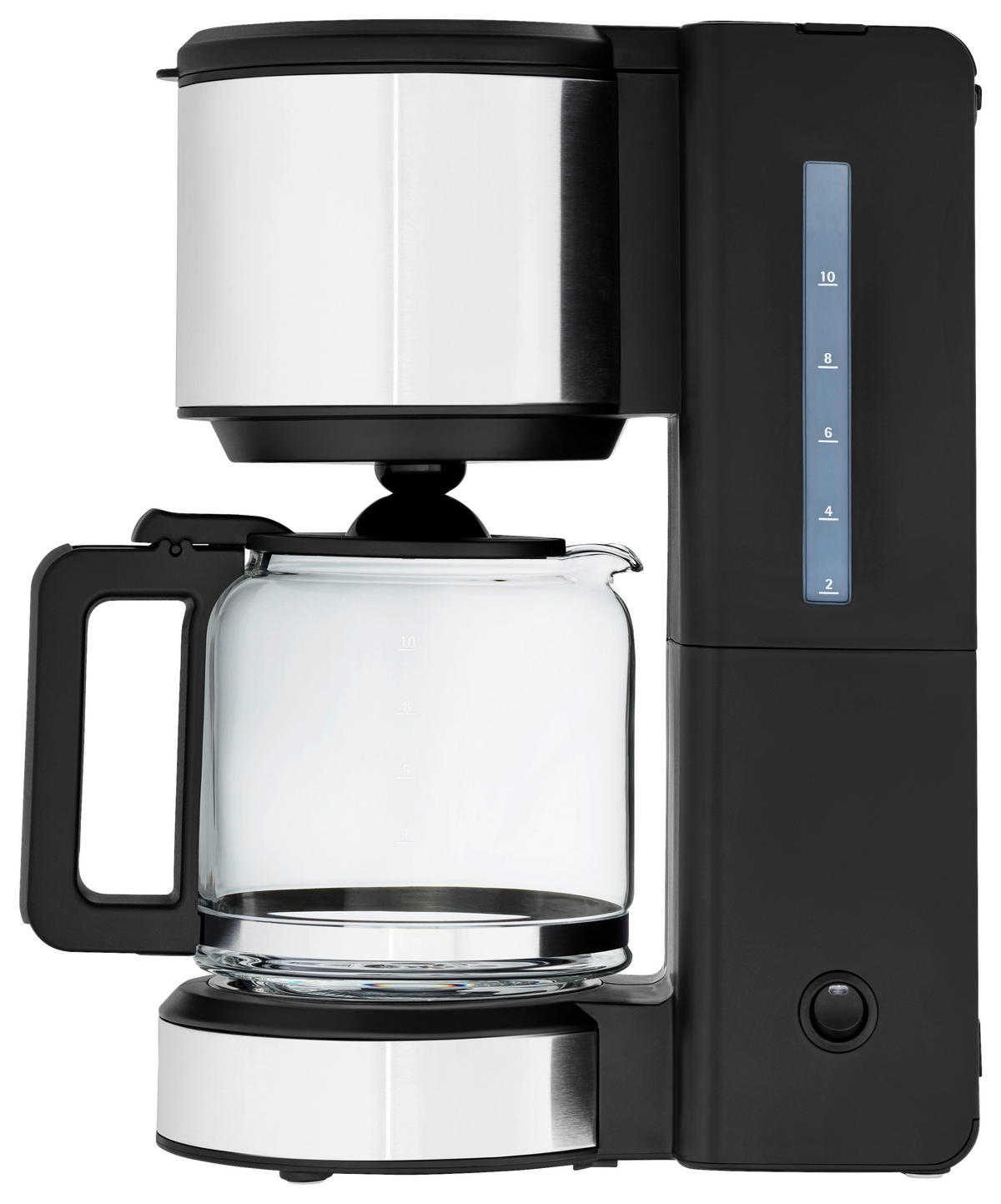 FILTERKAFFEEMASCHINE Stelio  - Edelstahlfarben/Schwarz, Design, Glas (25/17/34,1cm) - WMF