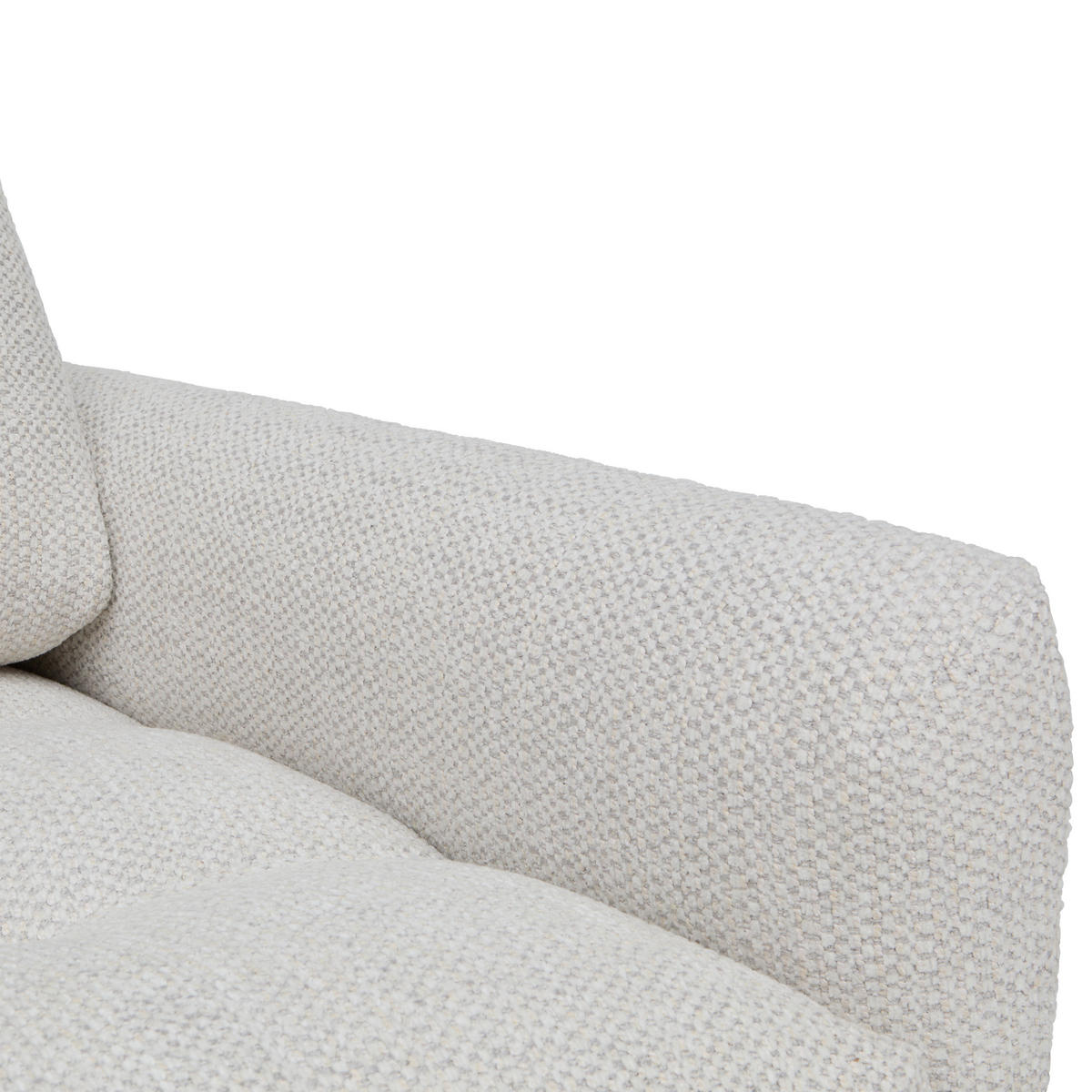 HÖRNSOFFA i chenille gråvit  - gråvit/svart, metall/textil (161/61-85/273cm) - MID.YOU