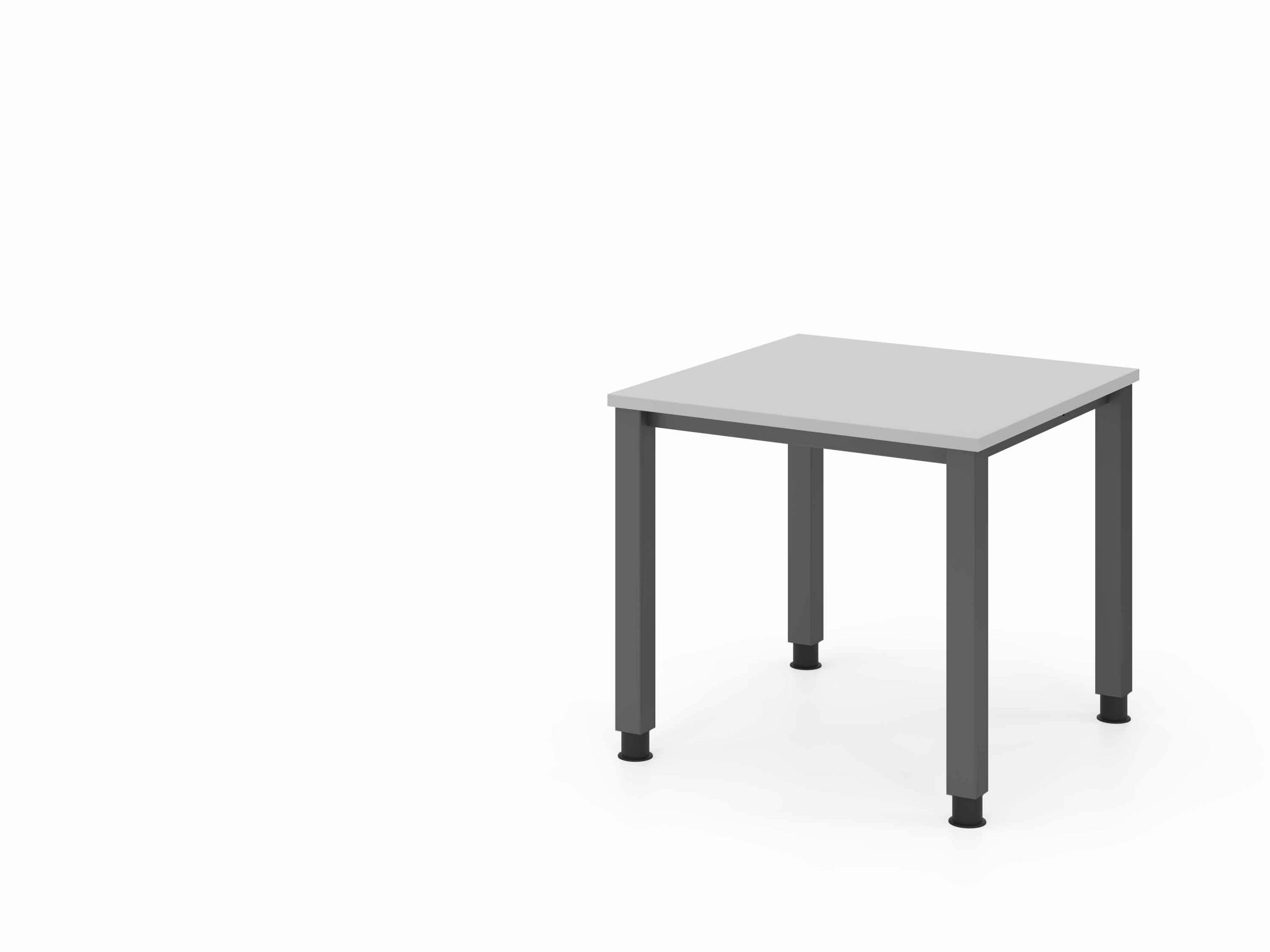 SCHREIBTISCH 80/80/68,5-81 cm Graphitfarben, Grau  - Graphitfarben/Grau, Basics, Holzwerkstoff/Metall (80/80/68,5-81cm) - Venda