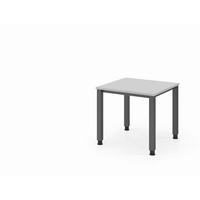 SCHREIBTISCH 80/80/68,5-81 cm Graphitfarben, Grau  - Graphitfarben/Grau, Basics, Holzwerkstoff/Metall (80/80/68,5-81cm) - Venda