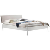 BETT 140/200 cm  Weiss, Hellgrau   - Weiss/Hellgrau, Konventionell, Holz/Holzwerkstoff (140/200cm) - Hasena