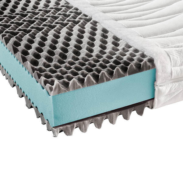 KALTSCHAUMMATRATZE 90/190 cm Höhe ca. 21 cm  - Weiß, Basics, Textil (90/190cm) - Sleeptex