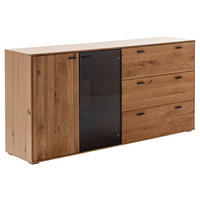 SIDEBOARD 183/88/44 cm  in Wildeiche  - Wildeiche/Anthrazit, Design, Glas/Holz (183/88/44cm) - MID.YOU