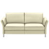 2,5-SITZER in Echtleder Weiss  - Weiss/Alufarben, Design, Leder/Metall (164cm) - Dieter Knoll