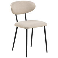 STOLIČKA, 43,5/78,5/53 cm - čierna/béžová, Design, kov/textil (43,5/78,5/53cm) - MID.YOU