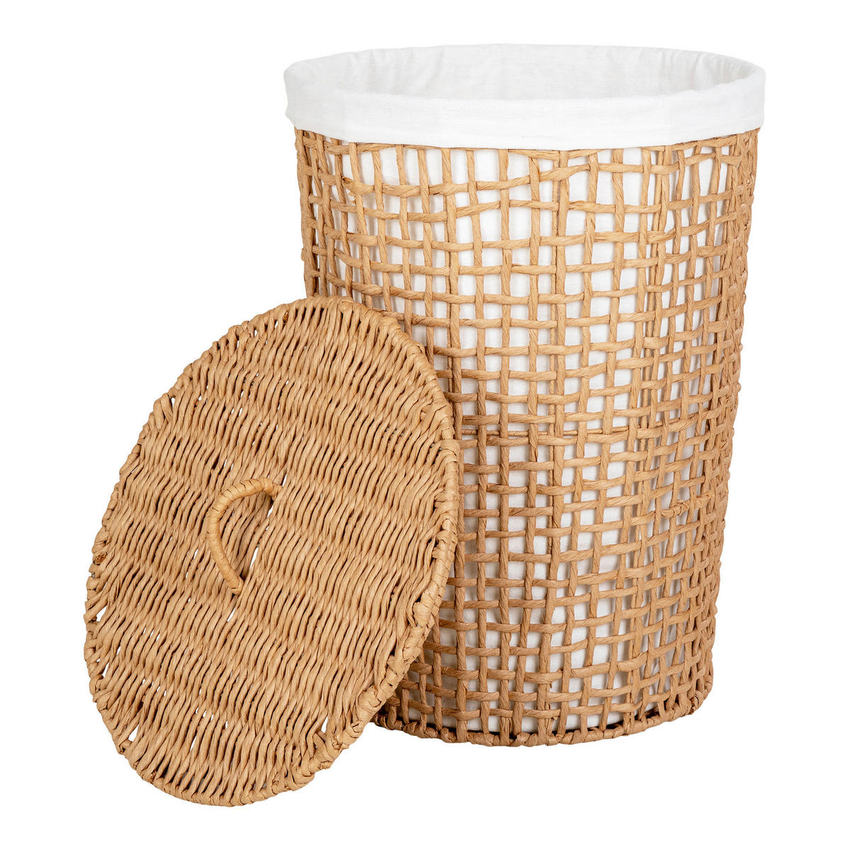 TVÄTTKORG - vit/ljusbrun, Design, papper/plast (42/56/42cm)