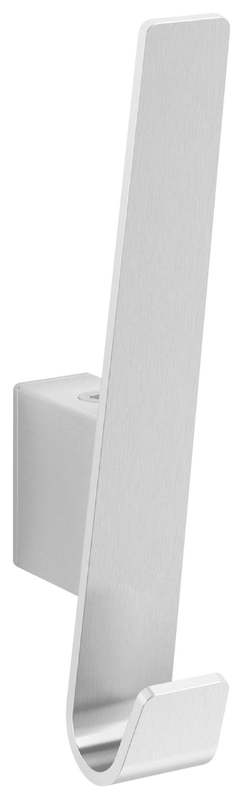 VEŠIAKOVÝ HÁČIK - farba ušľachtilej ocele, Modern, kov (2,5/16,1/5,6cm) - Zack