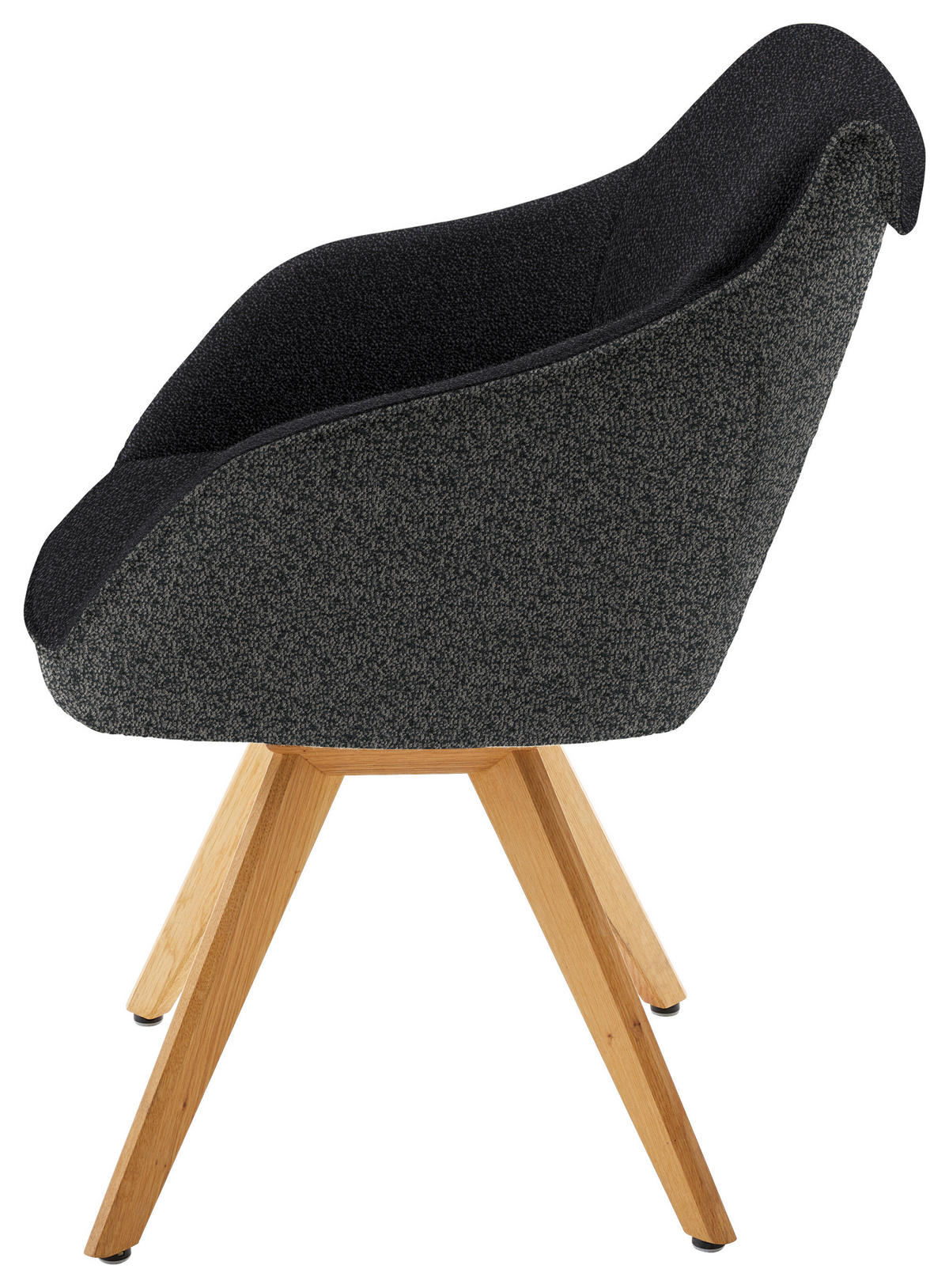 ARMLEHNSTUHL  in Flachgewebe  - Eichefarben/Anthrazit, Design, Holz/Textil (60/84/68cm) - Koinor