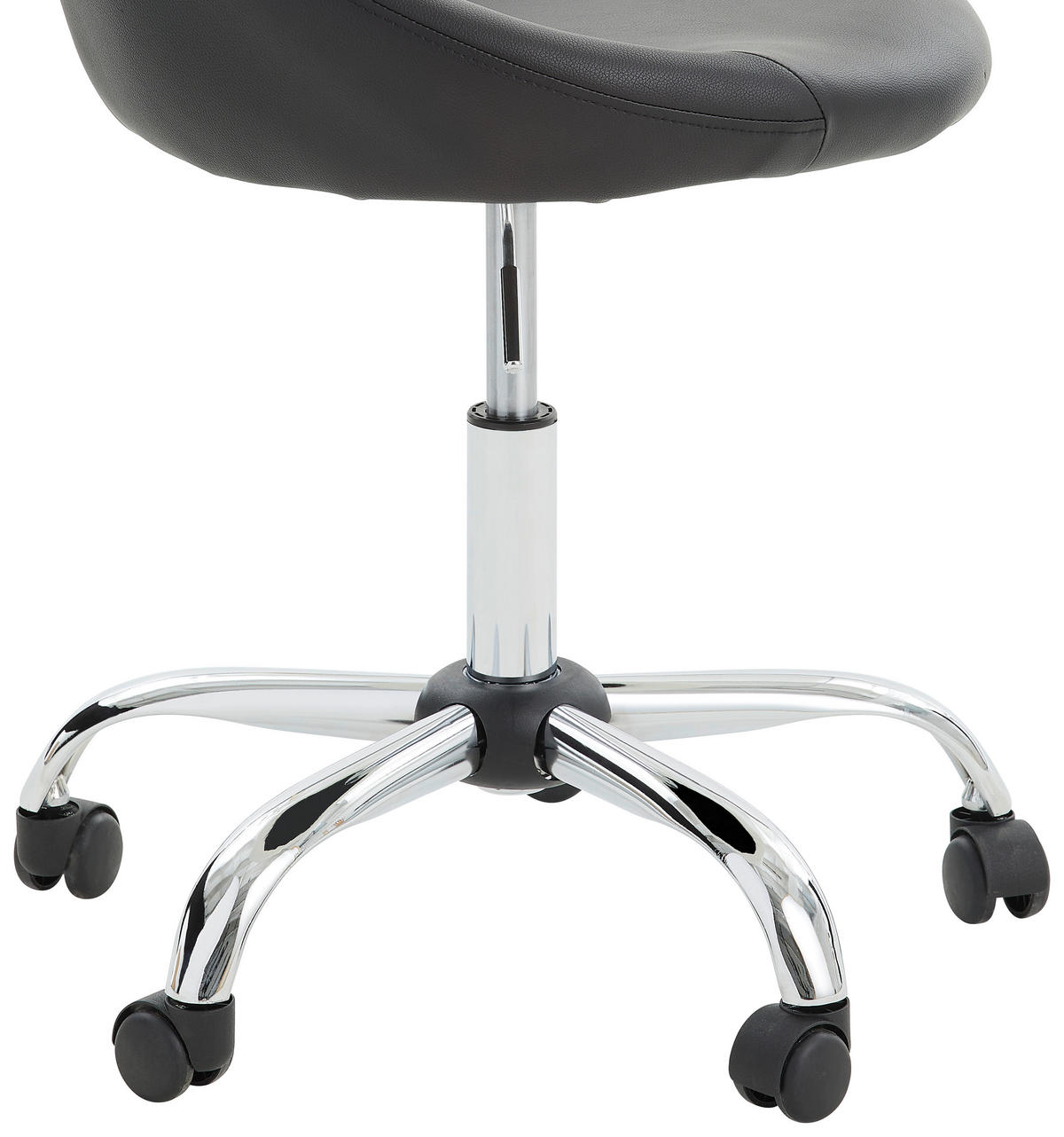 RADNA STOLICA ZA MLADE  crna, boja hroma   - boja hroma/srebrna, Konvencionalno, metal/tekstil (55/78-90/56cm) - Carryhome