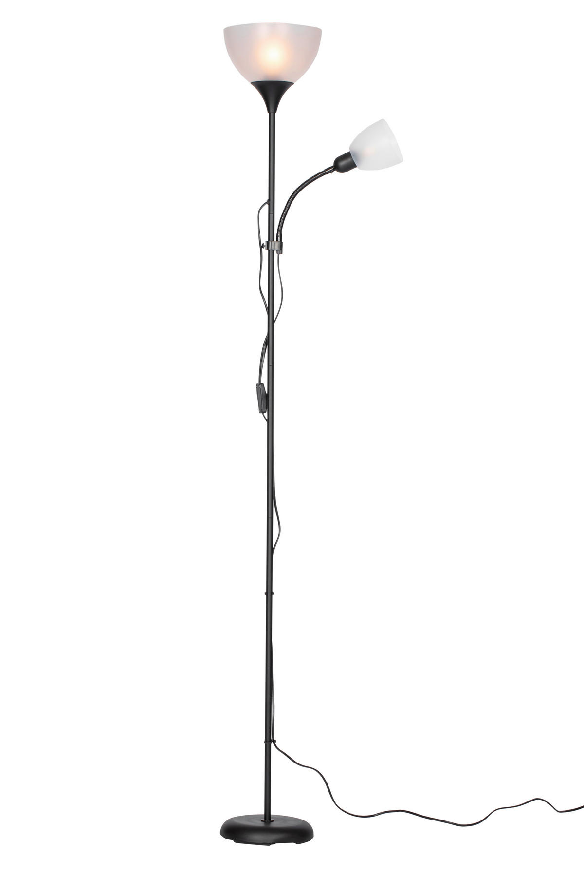 STEHLEUCHTE 42/21/180 cm    - Schwarz/Weiß, Basics, Kunststoff/Metall (42/21/180cm) - Boxxx