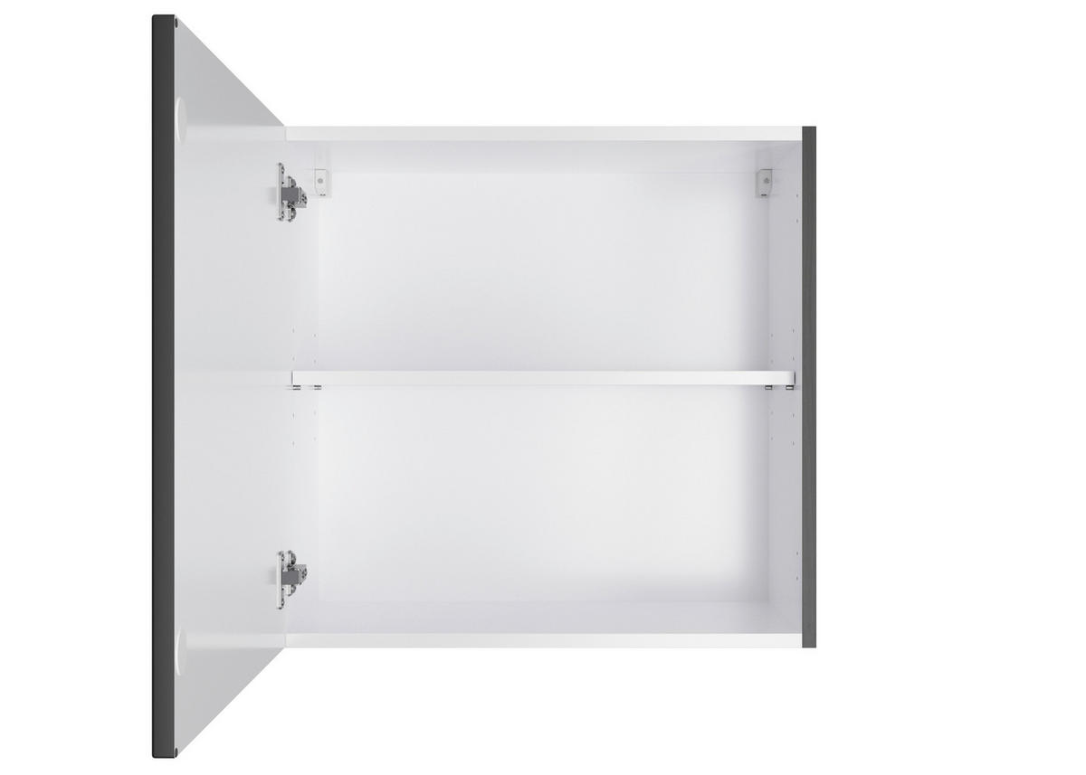 KÜCHENOBERSCHRANK 60/57/34 cm  in Grau  - Schwarz/Grau, LIFESTYLE, Holzwerkstoff/Metall (60/57/34cm) - Held