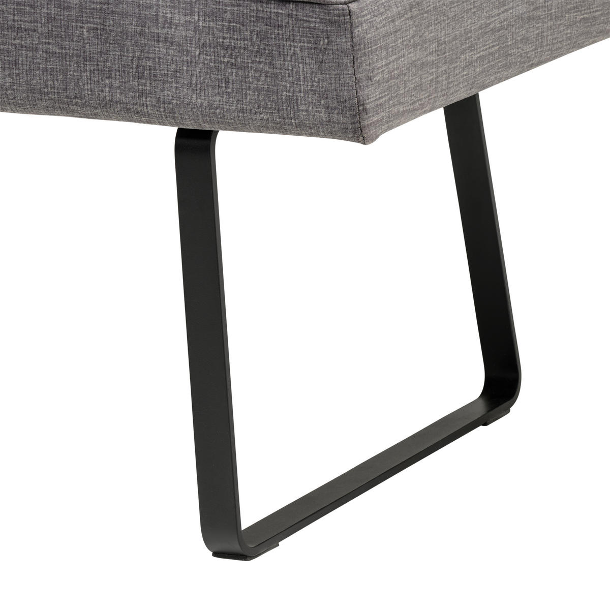 SITZBANK in Metall, Textil Dunkelgrau  - Dunkelgrau/Schwarz, KONVENTIONELL, Textil/Metall (140/88/62cm) - MID.YOU