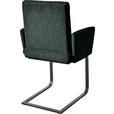 ARMLEHNSTUHL  in Stahl Chenille  - Schwarz/Grün, Design, Textil/Metall (56/92/60cm) - Dieter Knoll