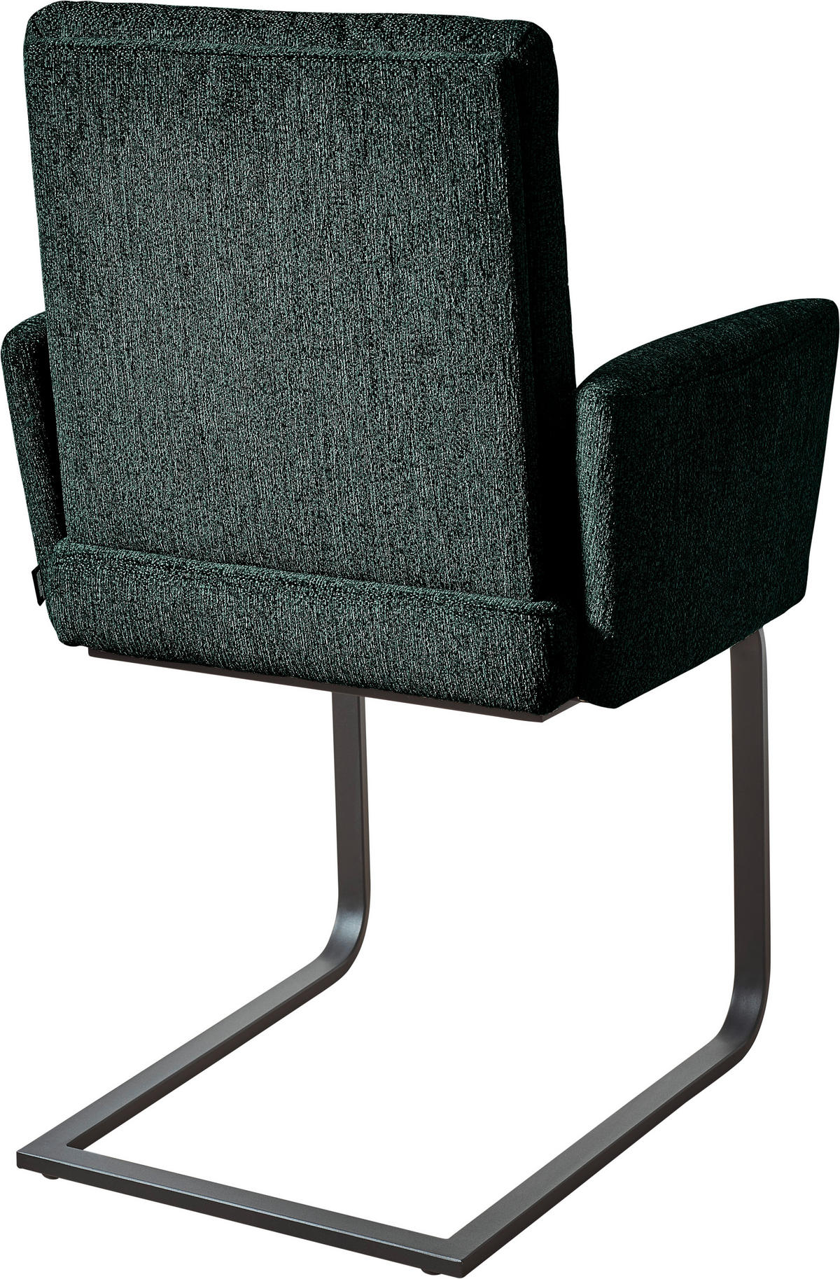 ARMLEHNSTUHL  in Stahl Chenille  - Schwarz/Grün, Design, Textil/Metall (56/92/60cm) - Dieter Knoll