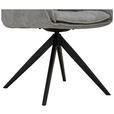 ARMLEHNSTUHL  Sitzfläche 360° drehbar, inklusive Armlehnen Webstoff  Grau, Schwarz  - Schwarz/Grau, Design, Textil/Metall (62/86/65cm) - Hom`in