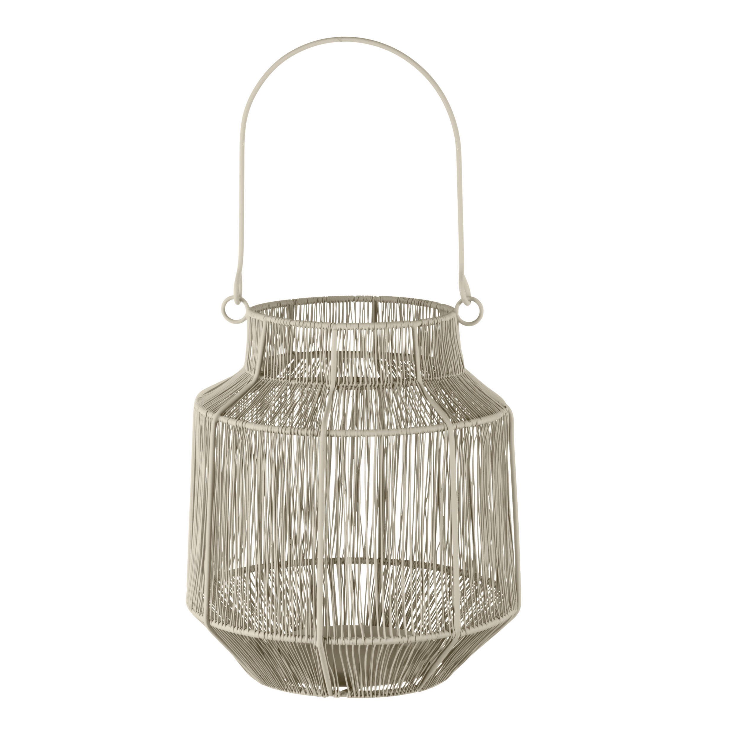 LATERNE - Sandfarben, LIFESTYLE, Metall (21/23cm)