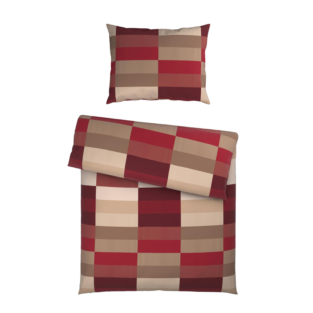 BETTWÄSCHE CUBY Satin 140/200 cm  - Bordeaux, KONVENTIONELL, Textil (140/200cm) - Novel