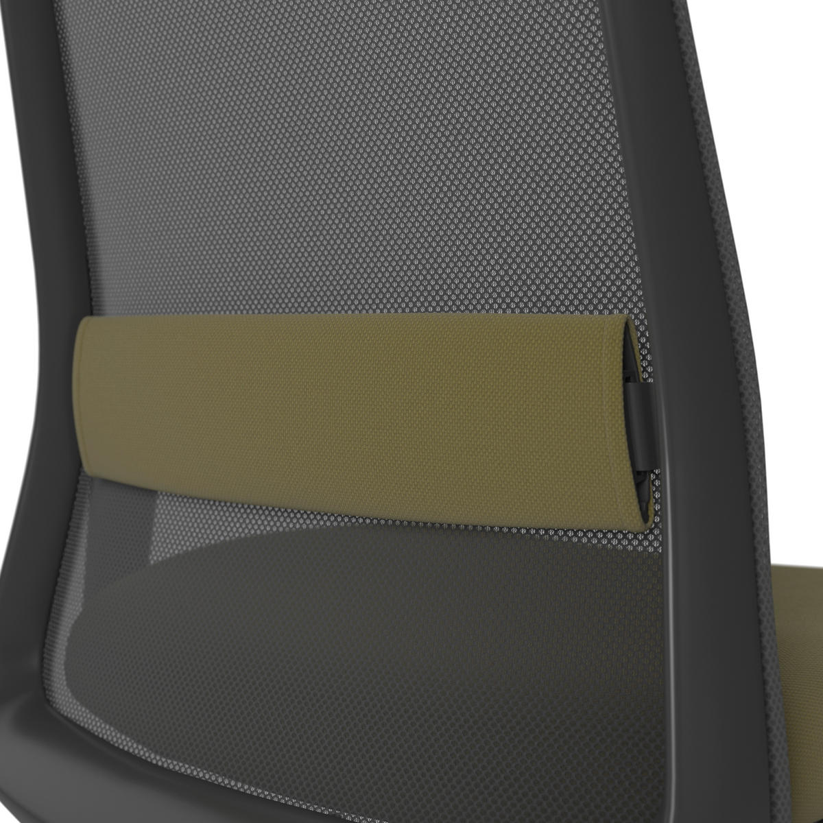 DREHSTUHL Schwarz, Olivgrün  - Schwarz/Olivgrün, MODERN, Kunststoff/Textil (70/103-115/70cm)