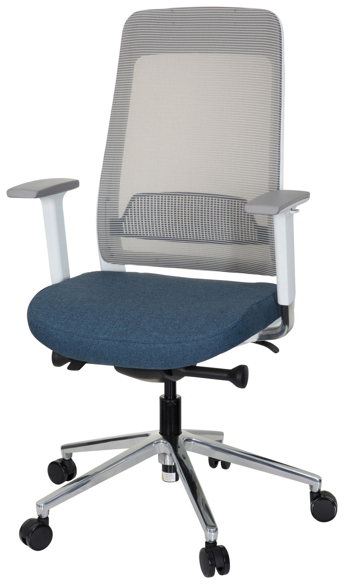 DREHSTUHL  in Netzbespannung, Flachgewebe Blau, Grau, Weiß  - Blau/Weiß, MODERN, Kunststoff/Textil (67/118/63cm) - MID.YOU