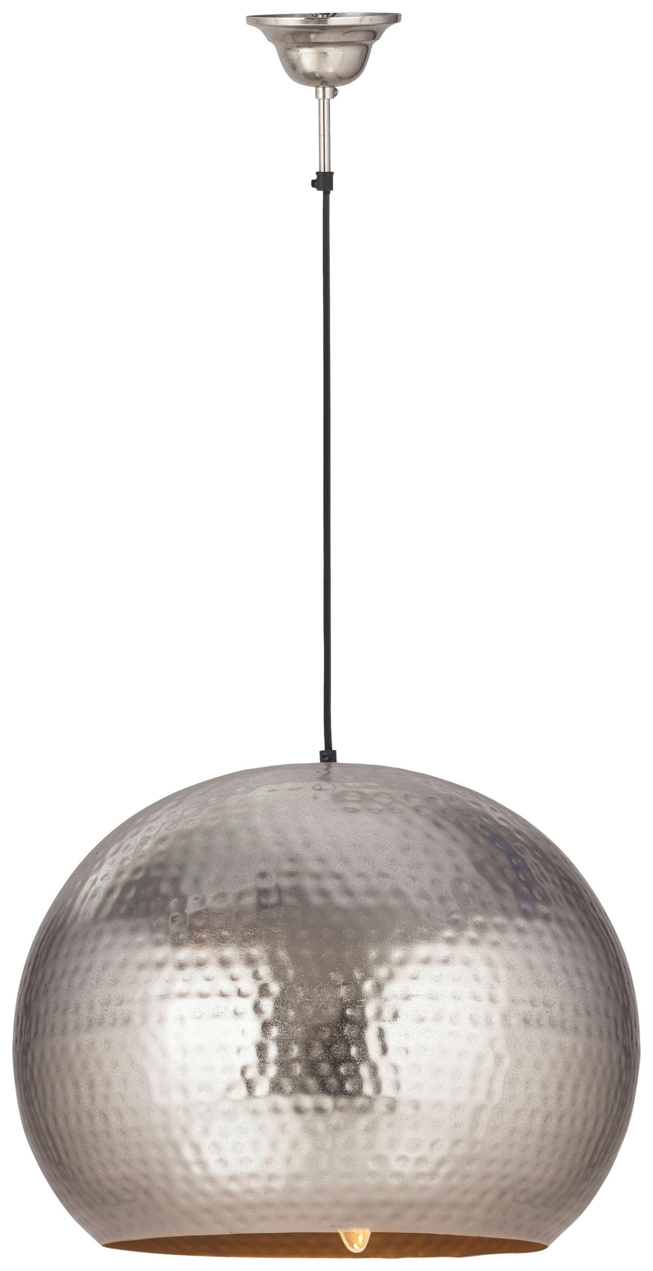 HÄNGELEUCHTE 47/35 cm   - Nickelfarben, Basics, Metall (47/35cm) - Kayoom
