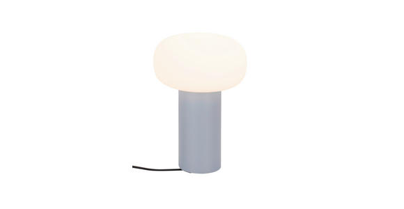 AKKU-TISCHLEUCHTE 13/19 cm  - Weiß/Hellblau, Trend, Glas/Metall (13/19cm) - Dieter Knoll