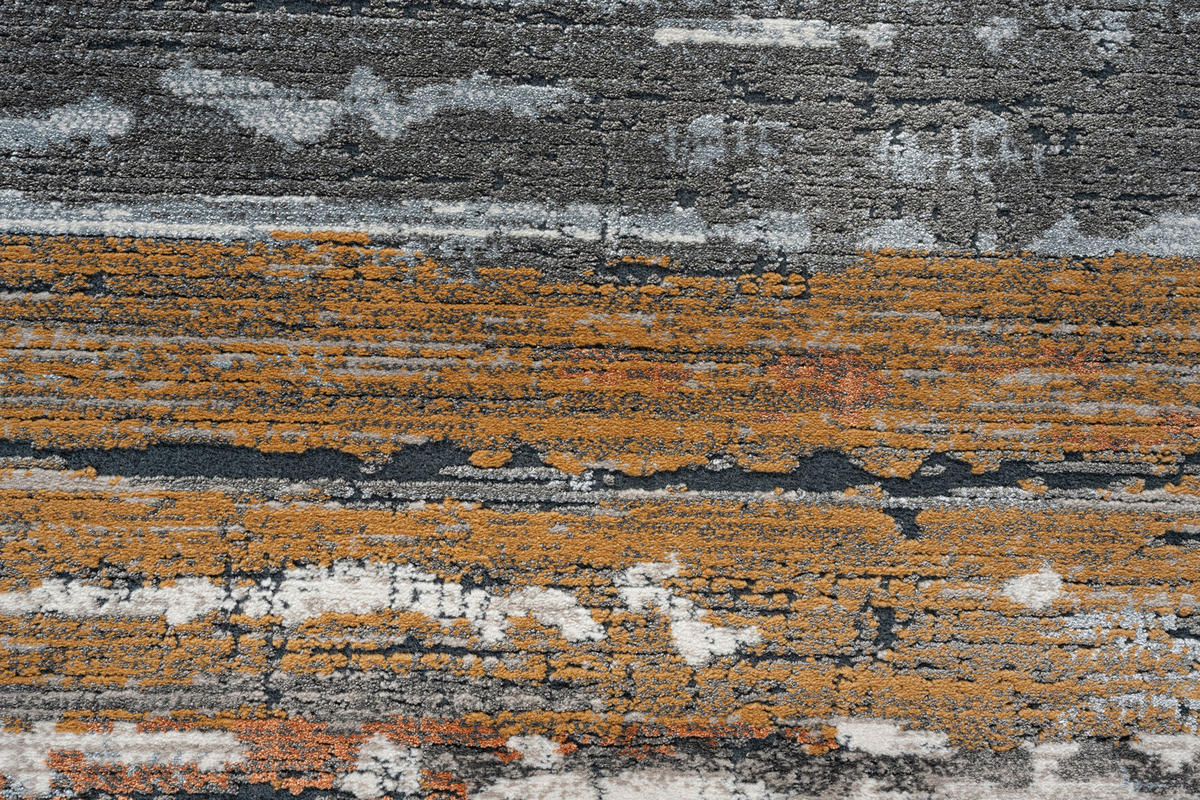 WEBTEPPICH  Wohnzimmer 200/290 cm Canyon Dunkelblau, Dunkelgrau, Rostfarben  - Dunkelgrau/Rostfarben, Design, Kunststoff/Textil (200/290cm) - Novel